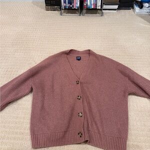 GAP Women's Tan Button-Up Cardigan